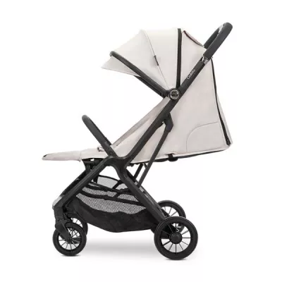 Carucior pentru copii, Calista, pliere automata, cadru din aluminiu, spatar reglabil 3 pozitii, copertina extensibila, 0-48 luni, pana la 22 kg, Beige