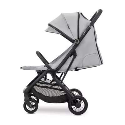 Carucior pentru copii, Calista, pliere automata, cadru din aluminiu, spatar reglabil 3 pozitii, copertina extensibila, 0-48 luni, pana la 22 kg, Grey