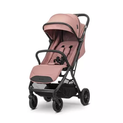 Carucior Standard - Carucior pentru copii, Calista, pliere automata, cadru din aluminiu, spatar reglabil 3 pozitii, copertina extensibila, 0-48 luni, pana la 22 kg, Pink, bebelorelli.ro