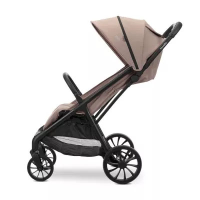 Carucior pentru copii, Nuvella, pliere cu o mana, spatar reglabil multipozitie, copertina extensibila, 0-48 luni, pana la 22 kg, Beige