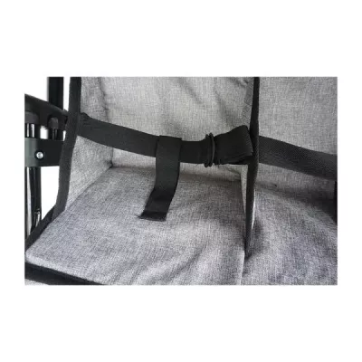 Carucior pentru doua papusi, Knorr Toys, Duo, maner reglabil pe inaltime, 64 x 48 x 55 cm, 3 Ani+, Jeans Grey
