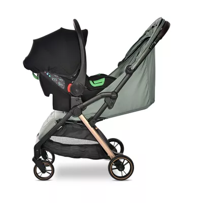 Carucior pentru nou-nascut autofold Loret, ultra-light, pana la 22 kg, Green
