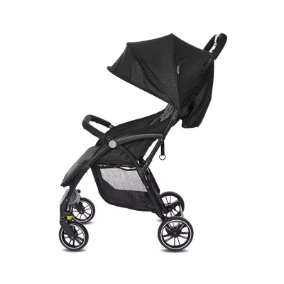 Carucior sport - Carucior pentru nou-nascut Fresh, ultra-light, de la 0 luni pana la 4 ani, maxim 22 kg, Negru Jasper, bebelorelli.ro