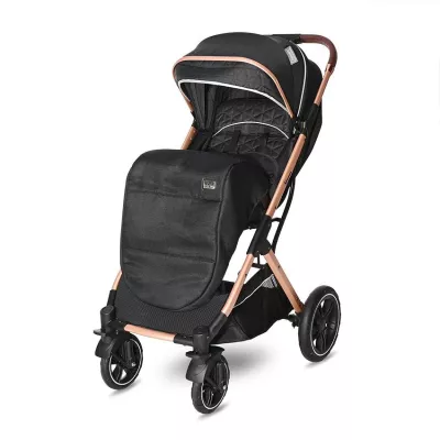 Carucior Storm, de la 0 luni pana la 4 ani, maxim 22 kg, cadru aluminiu, cos auto optional, Negru Lux