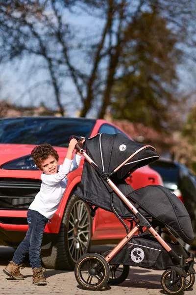 Carucior Storm, de la 0 luni pana la 4 ani, maxim 22 kg, cadru aluminiu, cos auto optional, Opaline Gri