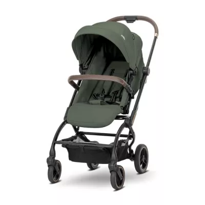 Carucior sport - Carucior pentru nou-nascut, Makaya, cu scaun rotativ 360 grade, cadru din aluminiu, pana la 22 kg, Green, bebelorelli.ro