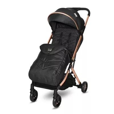 Carucior Myla, de la 0 luni pana la 3 ani, maxim 15 kg, cadru din aluminiu, pliere tip troller, cos auto optional, Negru