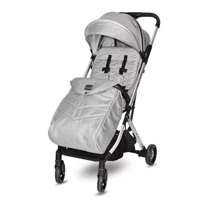 Carucior Myla, de la 0 luni pana la 3 ani, maxim 15 kg, cadru din aluminiu, pliere tip troller, cos auto optional, Gri cu Negru