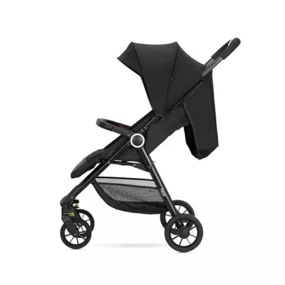 Carucior pentru nou-nascut, Noir, sistem de pliere cu o singura mana, pana la 22 Kg, Black
