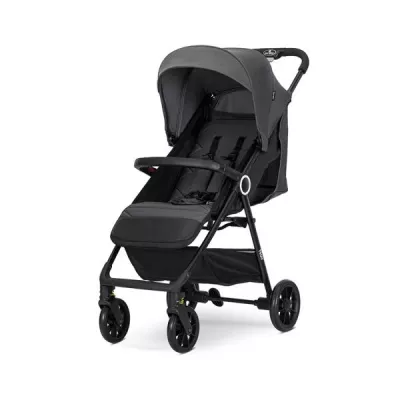 Carucior pentru nou-nascut, Noir, sistem de pliere cu o singura mana, pana la 22 Kg, Grey