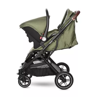 Carucior Storm, de la 0 luni pana la 4 ani, maxim 22 kg, cadru aluminiu, cos auto optional, Verde Loden