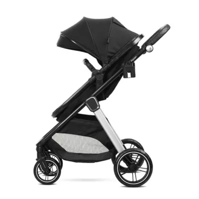 Carucior Set 2 in 1, Aspen, transformabil, set adaptori pentru cos auto, pana la 22 kg, Black