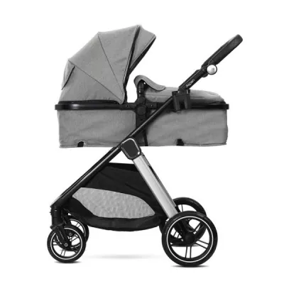 Carucior Set 2 in 1, Aspen, transformabil, set adaptori pentru cos auto, pana la 22 kg, Grey