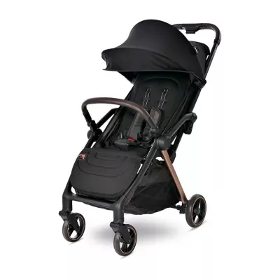 Carucior 2 in 1 - Carucior Set 2 in 1, autofold, Loret, cosulet auto inclus, pana la 22 kg, Black, bebelorelli.ro