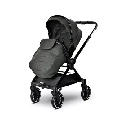 Carucior Set 2 in 1, Reya, cos individual cu maner de transport, maner si sezut reversibile, pana la 22 kg, Green