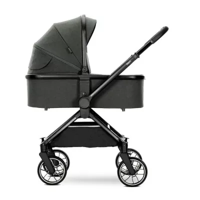 Carucior Set 2 in 1, Reya, cos individual cu maner de transport, maner si sezut reversibile, pana la 22 kg, Green