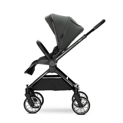 Carucior Set 2 in 1, Reya, cos individual cu maner de transport, maner si sezut reversibile, pana la 22 kg, Green