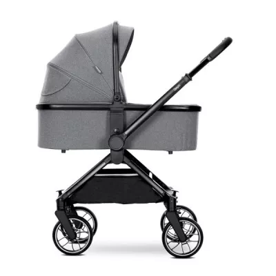 Carucior 2 in 1 - Carucior Set 2 in 1, Reya, cos individual cu maner de transport, maner si sezut reversibile, pana la 22 kg, Grey, bebelorelli.ro