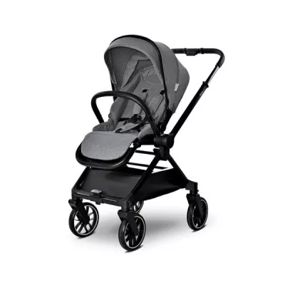 Carucior Set 2 in 1, Reya, cos individual cu maner de transport, maner si sezut reversibile, pana la 22 kg, Grey