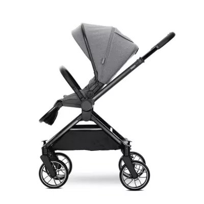 Carucior Set 2 in 1, Reya, cos individual cu maner de transport, maner si sezut reversibile, pana la 22 kg, Grey