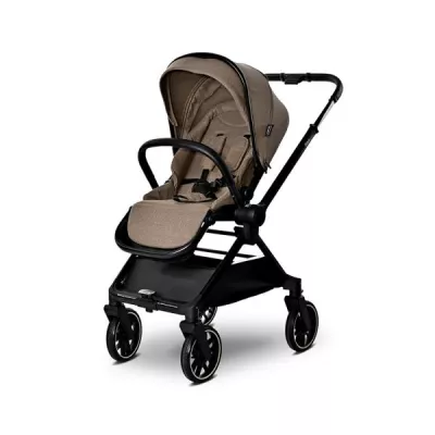 Carucior Set 2 in 1, Reya, cos individual cu maner de transport, maner si sezut reversibile, pana la 22 kg, Beige