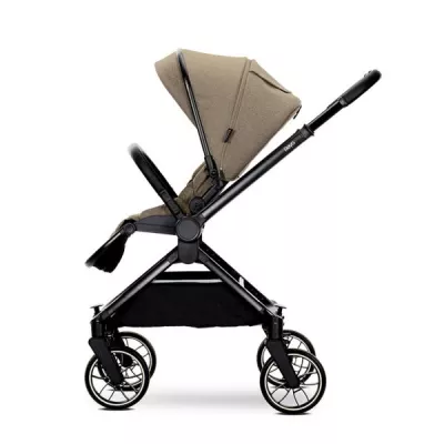 Carucior Set 2 in 1, Reya, cos individual cu maner de transport, maner si sezut reversibile, pana la 22 kg, Beige