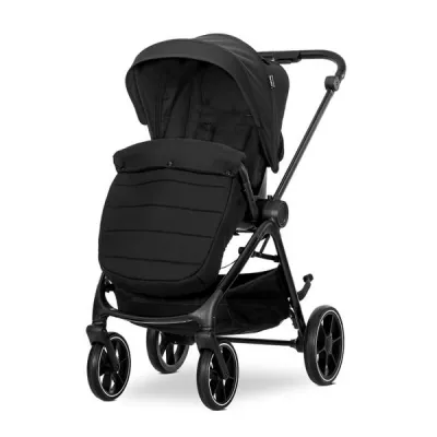 Carucior Set 2 in 1, Venice, cadru din aluminiu, sezut reversibil, pana la 22 kg, Black