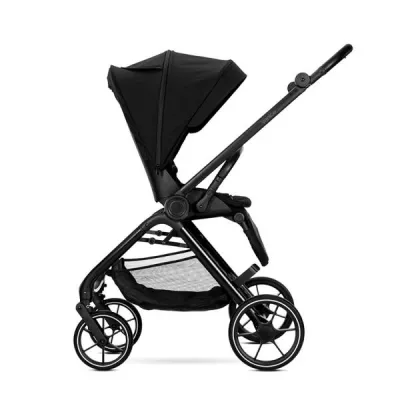 Carucior Set 2 in 1, Venice, cadru din aluminiu, sezut reversibil, pana la 22 kg, Black