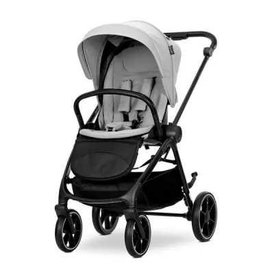 Carucior Set 2 in 1, Venice, cadru din aluminiu, sezut reversibil, pana la 22 kg, Grey