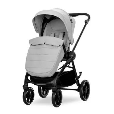Carucior Set 2 in 1, Venice, cadru din aluminiu, sezut reversibil, pana la 22 kg, Grey