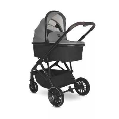 Carucior Set 3 in 1, Aria, cosulet auto Aria Luxe 40-87 cm inclus, multiple accesorii, Grey