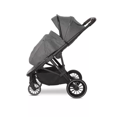 Carucior Set 3 in 1, Aria, cosulet auto Aria Luxe 40-87 cm inclus, multiple accesorii, Grey