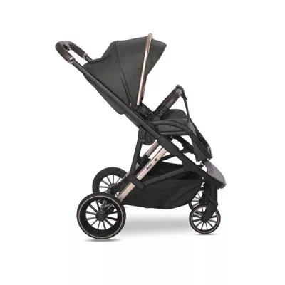 Carucior Set 3 in 1, Aria, cosulet auto Aria Luxe 40-87 cm inclus, multiple accesorii, Green