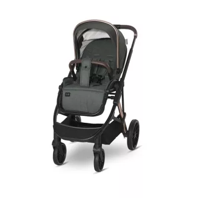 Carucior Set 3 in 1, Aria, cosulet auto Aria Luxe 40-87 cm inclus, multiple accesorii, Green