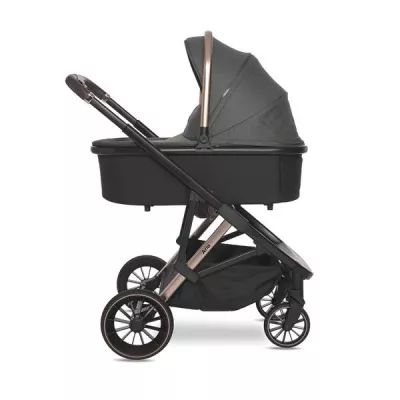 Carucior Set 3 in 1, Aria, cosulet auto Aria Luxe 40-87 cm inclus, multiple accesorii, Green