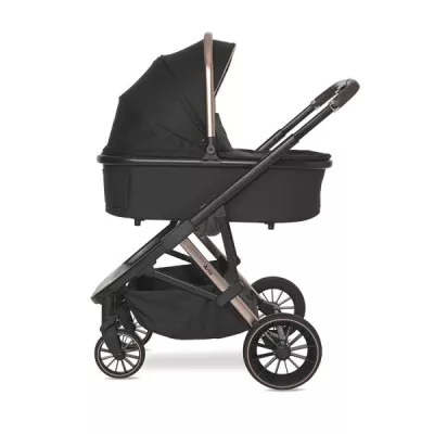 Carucior Set 3 in 1, Aria, cosulet auto Aria Luxe 40-87 cm inclus, multiple accesorii, Black