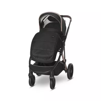 Carucior Set 3 in 1, Aria, cosulet auto Aria Luxe 40-87 cm inclus, multiple accesorii, Black