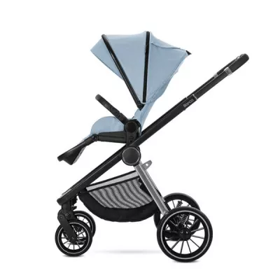 Carucior Set 3 in 1, Bianca, cos landou individual, cosulet auto Aria Luxe inclus, cadru din aluminiu, pana la 22 kg, Blue