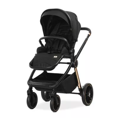 Carucior Set 3 in 1, Bianca, prevazut cu sistem anti-reflux, pana la 22 kg, Negru