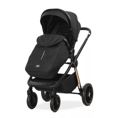 Carucior Set 3 in 1, Bianca, prevazut cu sistem anti-reflux, pana la 22 kg, Negru