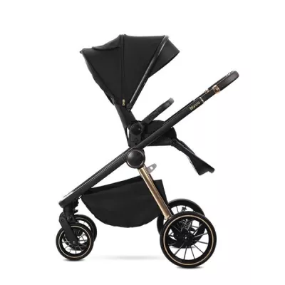 Carucior Set 3 in 1, Bianca, prevazut cu sistem anti-reflux, pana la 22 kg, Negru