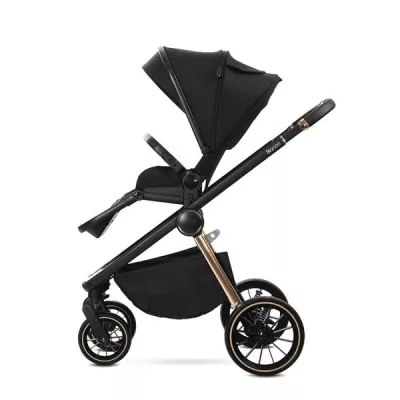 Carucior Set 3 in 1, Bianca, prevazut cu sistem anti-reflux, pana la 22 kg, Negru