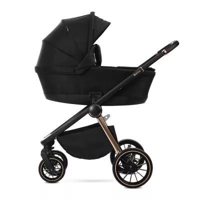 Carucior 3 in 1 - Carucior Set 3 in 1, Bianca, prevazut cu sistem anti-reflux, pana la 22 kg, Negru, bebelorelli.ro