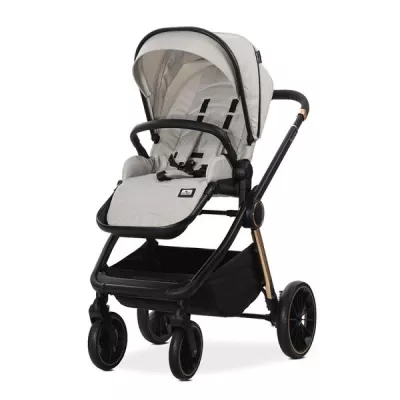 Carucior Set 3 in 1, Bianca, prevazut cu sistem anti-reflux, pana la 22 kg, Beige