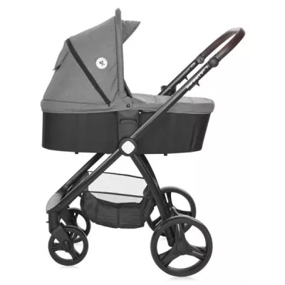 Carucior set 3 in 1, Infinity, de la 0 luni pana la 4 ani, maxim 22 kg, cadru din aluminiu, Gri Glaciar