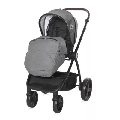 Carucior set 3 in 1, Infinity, de la 0 luni pana la 4 ani, maxim 22 kg, cadru din aluminiu, Gri Glaciar