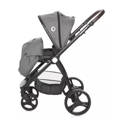Carucior set 3 in 1, Infinity, de la 0 luni pana la 4 ani, maxim 22 kg, cadru din aluminiu, Gri Glaciar