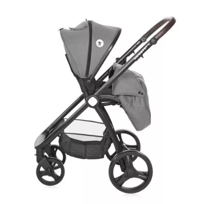 Carucior set 3 in 1, Infinity, de la 0 luni pana la 4 ani, maxim 22 kg, cadru din aluminiu, Gri Glaciar