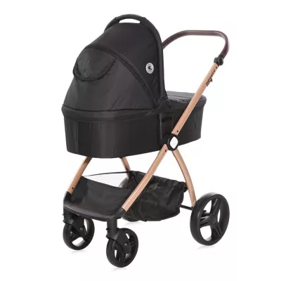 Carucior set 3 in 1, Infinity, de la 0 luni pana la 4 ani, maxim 22 kg, cadru din aluminiu, Negru Diamante