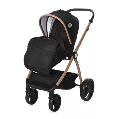 Carucior set 3 in 1, Infinity, de la 0 luni pana la 4 ani, maxim 22 kg, cadru din aluminiu, Negru Diamante